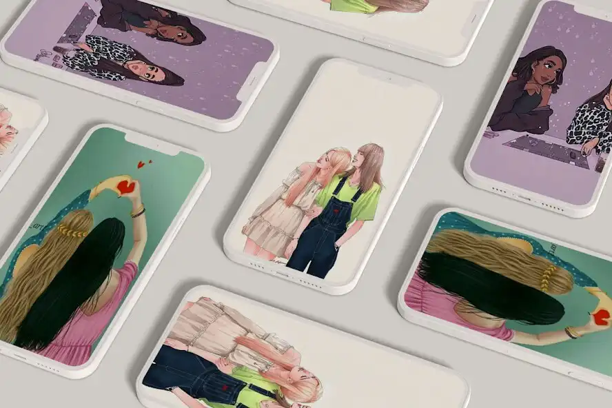 Play Cute BFF Wallpaper  and enjoy Cute BFF Wallpaper with UptoPlay