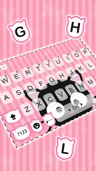 Play Cute Black Kitten Keyboard Background as an online game Cute Black Kitten Keyboard Background with UptoPlay