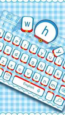Play Cute Blue Cartoon Cat Keyboard Theme