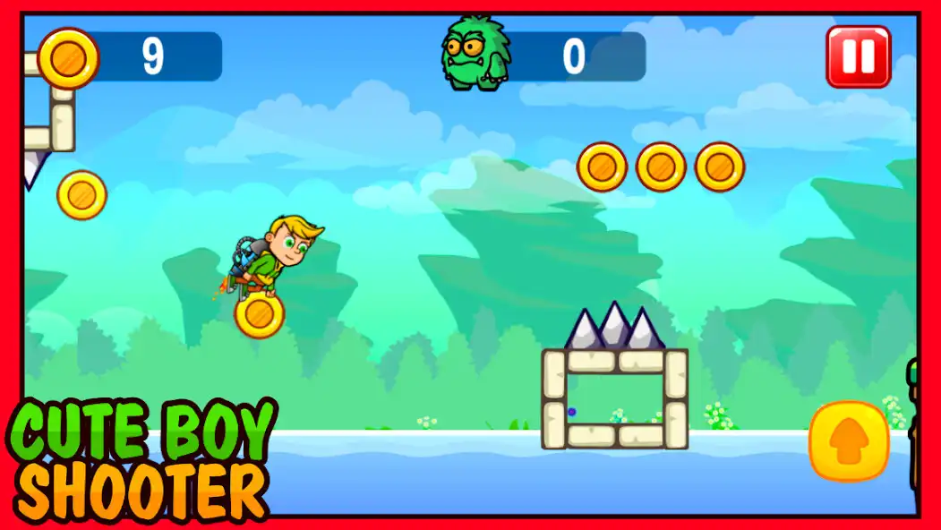 Play Cute Boy Shooter Running Shoes as an online game Cute Boy Shooter Running Shoes with UptoPlay