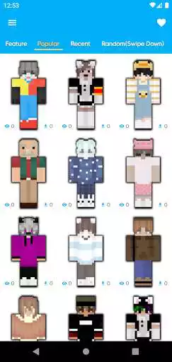 Play Cute Boy Skins for Minecraft PE  and enjoy Cute Boy Skins for Minecraft PE with UptoPlay