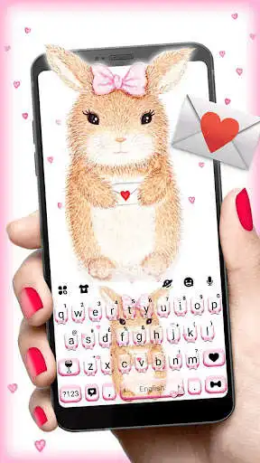Play Cute Bunny Keyboard Theme as an online game Cute Bunny Keyboard Theme with UptoPlay