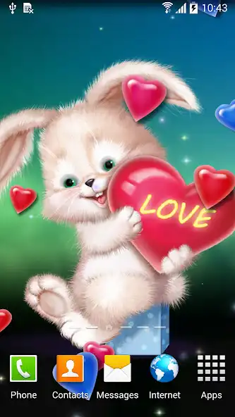 Play Cute bunny live wallpaper