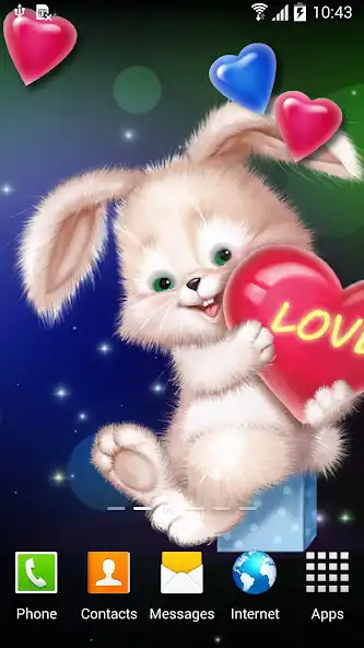 Play Cute bunny live wallpaper