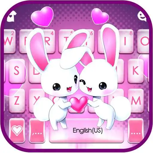 Play Cute Bunny Love Keyboard Theme APK Play Cute Bunny Love Keyboard Theme APK