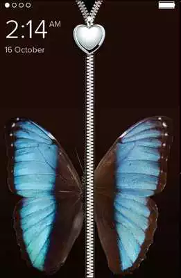 Play Cute Butterfly Zip Lock Screen