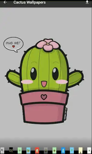 Play Cute Cactus Wallpaper App as an online game Cute Cactus Wallpaper App with UptoPlay