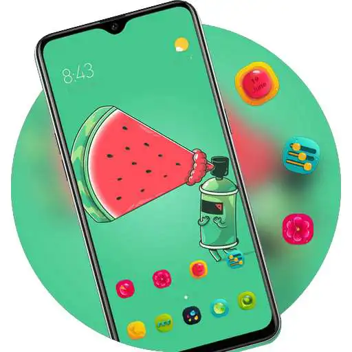 Play Cute cartoon imagine summer watermelon theme APK