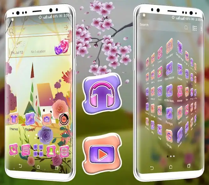 Play Cute Cartoon Launcher Theme as an online game Cute Cartoon Launcher Theme with UptoPlay