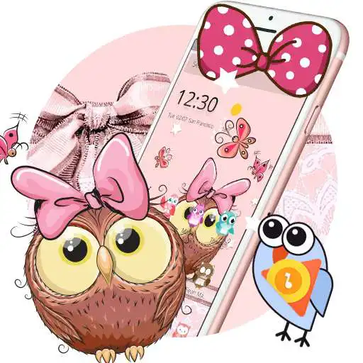 Free play online Cute Cartoon Owl Bowknot Theme APK Free play online Cute Cartoon Owl Bowknot Theme APK