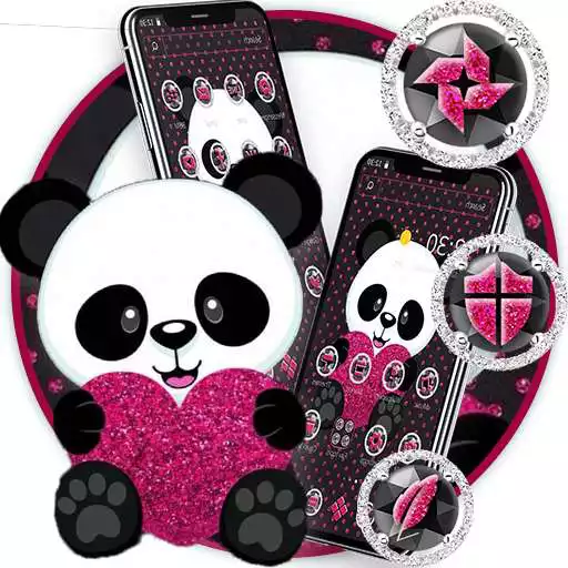 Run free android online Cute Cartoon Pink Heart Panda Theme APK Run free android online Cute Cartoon Pink Heart Panda Theme APK