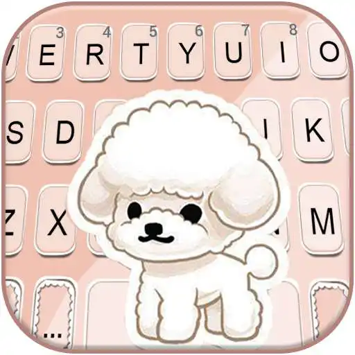 Play Cute Cartoon Poodle Keyboard Background APK