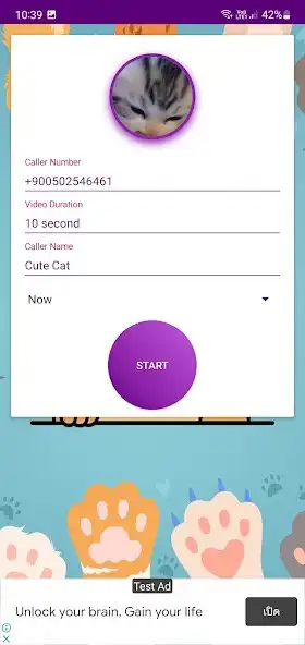 Play Cute Cat Fake Video Call as an online game Cute Cat Fake Video Call with UptoPlay
