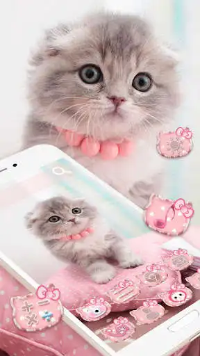 Play Cute Cat Live Launcher Theme 3D Wallpapers as an online game Cute Cat Live Launcher Theme 3D Wallpapers with UptoPlay