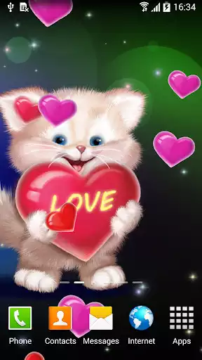 Play Cute Cat Live Wallpaper