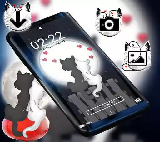 Play Cute Cat Love Launcher Theme  and enjoy Cute Cat Love Launcher Theme with UptoPlay