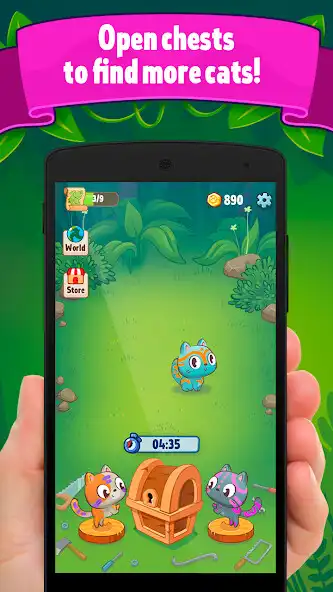 Play Cute Cat Merge  Collect: Lost Relic Hunt Game as an online game Cute Cat Merge  Collect: Lost Relic Hunt Game with UptoPlay