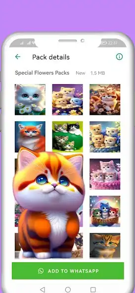 Play Cute Cats Babies  WAstickers  and enjoy Cute Cats Babies  WAstickers with UptoPlay