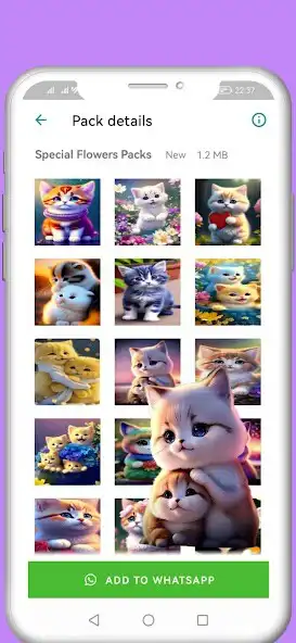 Play Cute Cats Babies  WAstickers as an online game Cute Cats Babies  WAstickers with UptoPlay