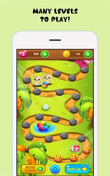 Play Cute Cat the Bubble Shooter as an online game Cute Cat the Bubble Shooter with UptoPlay