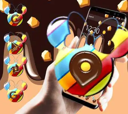 Play cute chocolate Micky theme chocolate wallpaper