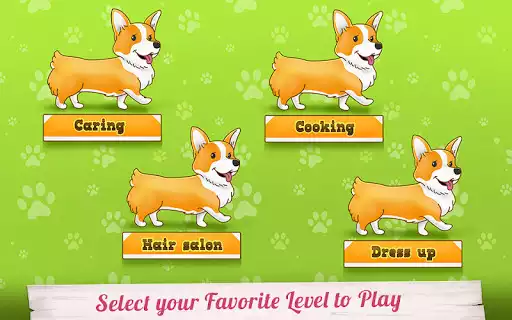 Play Cute Corgis Caring and Dressup as an online game Cute Corgis Caring and Dressup with UptoPlay