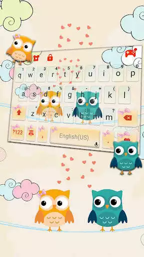 Play Cute Couple Owls Keyboard Theme  and enjoy Cute Couple Owls Keyboard Theme with UptoPlay