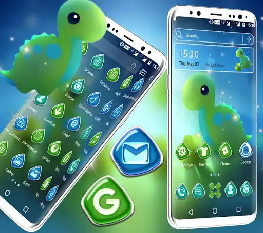 Play Cute Dinosaur Launcher Theme as an online game Cute Dinosaur Launcher Theme with UptoPlay