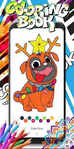 Play Cute Dog Coloring Book as an online game Cute Dog Coloring Book with UptoPlay