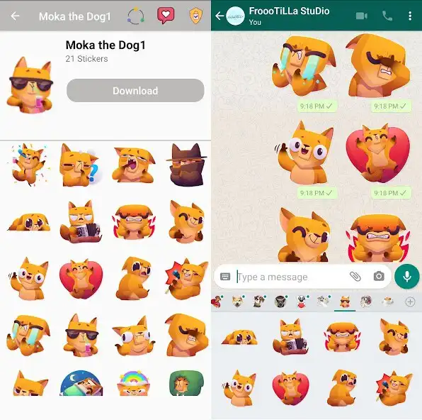 Play Cute Dog Stickers - WAStickers as an online game Cute Dog Stickers - WAStickers with UptoPlay