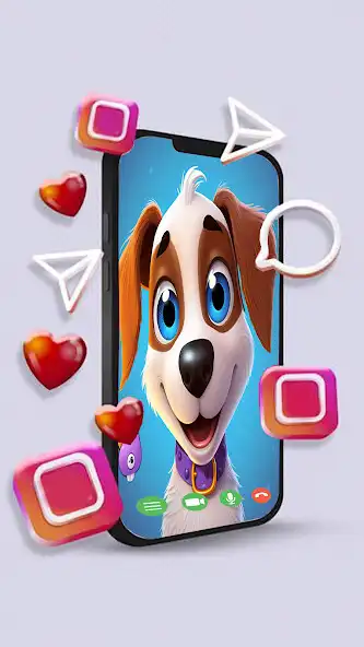 Play Cute Dog Video Call as an online game Cute Dog Video Call with UptoPlay