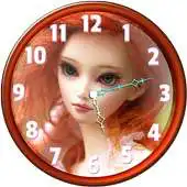 Free play online Cute Dolls Clock Widget APK