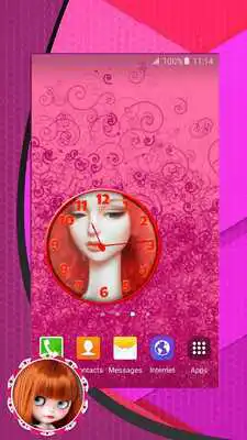Play Cute Dolls Clock Widget