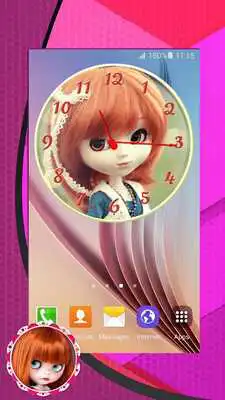Play Cute Dolls Clock Widget