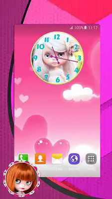 Play Cute Dolls Clock Widget