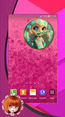 Play Cute Dolls Clock Widget