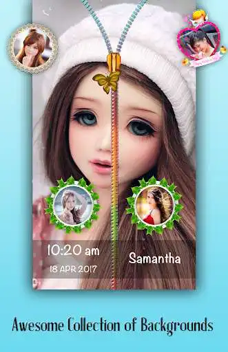 Play Cute Doll Zipper Lock Screen  and enjoy Cute Doll Zipper Lock Screen with UptoPlay