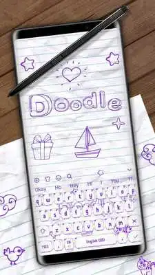 Play Cute Doodle Cartoons keyboard Theme