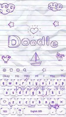 Play Cute Doodle Cartoons keyboard Theme