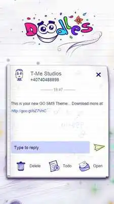 Play Cute Doodles SMS Theme