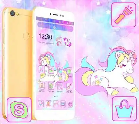 Play Cute Dreamy Unicorn Theme as an online game Cute Dreamy Unicorn Theme with UptoPlay