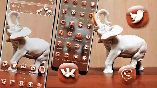 Play Cute Elephant Launcher Theme  and enjoy Cute Elephant Launcher Theme with UptoPlay