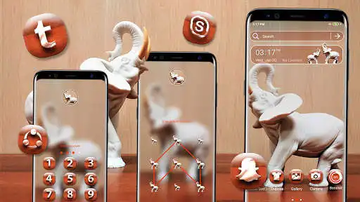 Play Cute Elephant Launcher Theme as an online game Cute Elephant Launcher Theme with UptoPlay