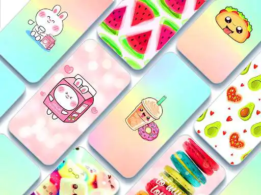 Play Cute Food Kawaii backgrounds  and enjoy Cute Food Kawaii backgrounds with UptoPlay