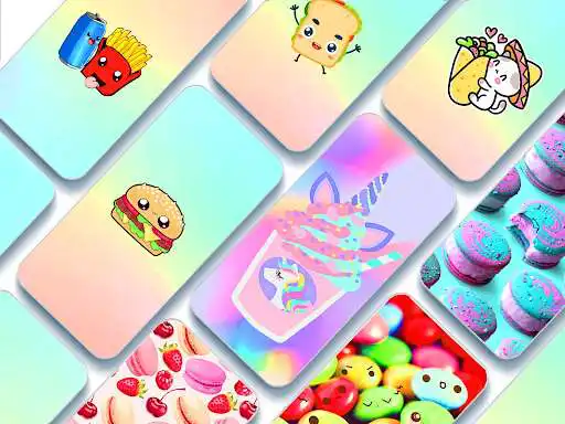 Play Cute Food Kawaii backgrounds as an online game Cute Food Kawaii backgrounds with UptoPlay