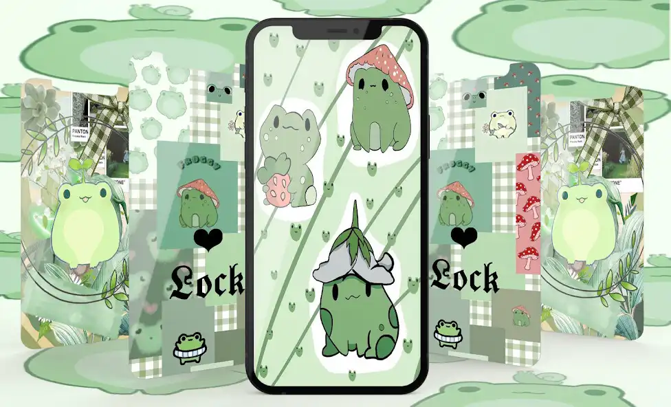 Play Cute Frog Aesthetic Wallpapers as an online game Cute Frog Aesthetic Wallpapers with UptoPlay