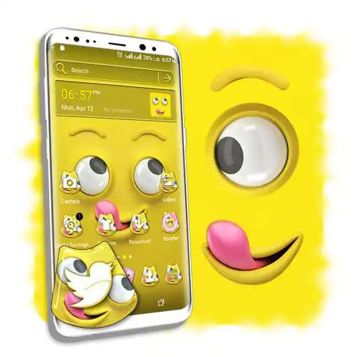 Play Cute Funny Face Launcher Theme APK