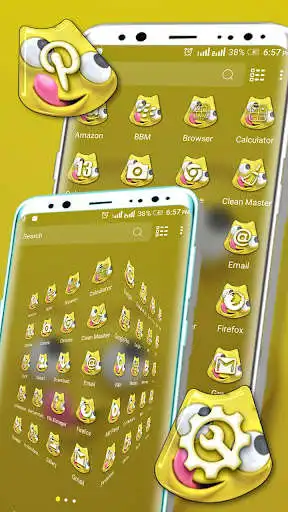 Play Cute Funny Face Launcher Theme as an online game Cute Funny Face Launcher Theme with UptoPlay