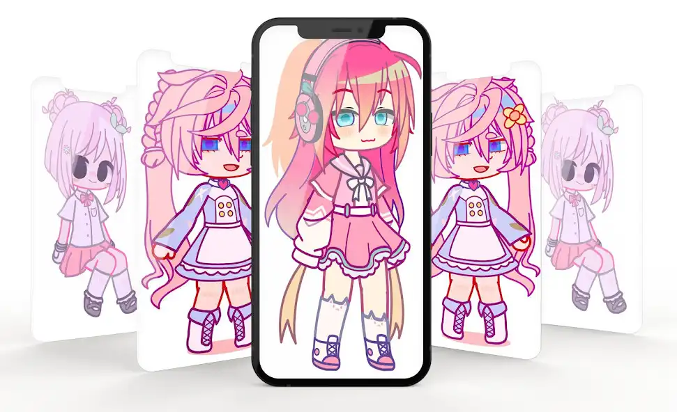 Play Cute Gacha Plus Wallpaper HD as an online game Cute Gacha Plus Wallpaper HD with UptoPlay