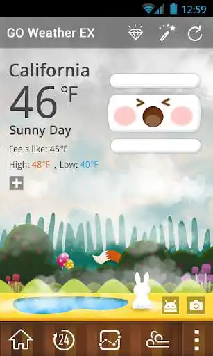 Play Cute Garden GO Weather Live BG as an online game Cute Garden GO Weather Live BG with UptoPlay